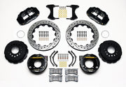 Wilwood rear brake kit for Chevrolet/Oldsmobile/Pontiac/Buick, black Superlite 4R calipers and 12.88-inch drilled/slotted rotors laid out