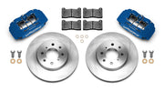 Wilwood front brake kit for Integra/Civic/Fit, blue DPHA calipers and 10.32-inch plain-face rotors laid out