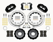 Wilwood front brake kit for Focus, black Superlite 6R calipers and 12.88-inch drilled/slotted rotors laid out