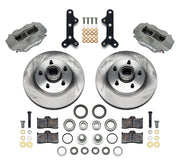 Wilwood front brake kit for Buick, gray Dynalite calipers and 11.88-inch plain-face rotors laid out