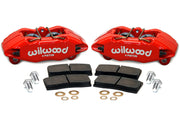 Wilwood red front DPHA calipers with pads and hardware for Honda/Acura, product view 1