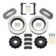 Wilwood gray TX6R front kit for six-lug GM trucks, with 16-inch slotted rotors, separate hats, pads, brackets and hardware laid out