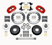 Wilwood 1982–1992 Camaro/Firebird 12.88-inch front kit layout with red Superlite 6R calipers, 12.88-inch GT-slotted rotors, aluminum hats, separate hubs, pads, bearings and mounting hardware