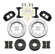 Wilwood C10 modular Pro Drop 12.19-inch front kit layout with black Superlite 6R calipers, 12.19-inch GT-slotted rotors, aluminum hats, pads and mounting brackets