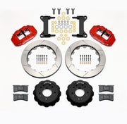 Wilwood C10 modular Pro Drop 13.06-inch front kit layout with red Superlite 6R calipers, 13.06-inch GT-slotted rotors, aluminum hats, pads and mounting brackets