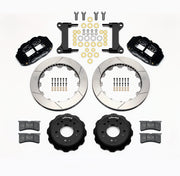 Wilwood C10 modular Pro Drop 13.06-inch front kit layout with black Superlite 6R calipers, 13.06-inch GT-slotted rotors, aluminum hats, pads and mounting brackets