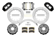 Wilwood black rear brake kit for Jeep Gladiator JT applications, laid out with slotted 14.00-inch rotors, hats, pads, brackets and hardware