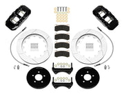 Wilwood black front brake kit for 1994–2004 Ford Mustang applications, laid out with slotted 14.00-inch rotors, hats, pads, brackets and hardware