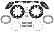 Wilwood black front brake kit for Honda Talon UTV6 applications, laid out with dynamic drilled 11.25-inch rotors, adapters, pads, caliper brackets and fasteners