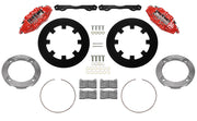 Wilwood red front brake kit for Honda Talon UTV6 applications, laid out with dynamic undrilled 11.25-inch rotors, adapters, pads, caliper brackets and fasteners