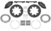 Wilwood black rear brake kit for Honda Talon UTV4 applications, laid out with dynamic drilled 11.25-inch rotors, adapters, pads, caliper brackets and fasteners