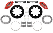 Wilwood red rear brake kit for Honda Talon UTV4 applications, laid out with dynamic undrilled 11.25-inch rotors, adapters, pads, caliper brackets and fasteners
