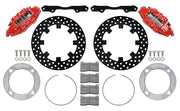 Wilwood red front brake kit for Polaris RZR Turbo and Pro XP UTV6 applications, laid out with dynamic drilled 11.25-inch rotors, adapters, pads, caliper brackets and fasteners