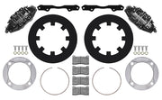 Wilwood black front brake kit for Polaris RZR Turbo and Pro XP UTV6 applications, laid out with dynamic undrilled 11.25-inch rotors, adapters, pads, caliper brackets and fasteners