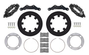 Wilwood black rear brake kit for Polaris RZR 1000 and RS1 UTV6 applications, laid out with dynamic undrilled 11.25-inch rotors, adapters, pads, caliper brackets and fasteners