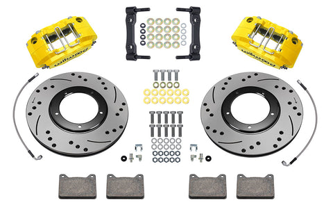 New from Wilwood Engineering! If you're looking for a cost effective true bolt on big brake kit for your Porsche 911, Wilwood Brakes has you covered. This aluminum 4 piston system is perfect for road or track use and incudes brake pads, brake hoses, brake calipers, and brake rotors. Upgrade your Porsche today!