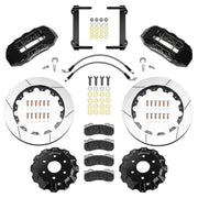 Wilwood Ram 1500 TRX front 16.00-inch gt slotted brake kit layout with black TX6R calipers and rotors, pads and fasteners, with braided hoses