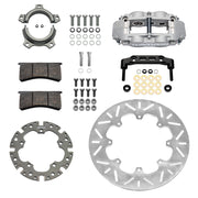 Wilwood anodized rear inboard sprint brake kit with titanium rotor, splined axle clamp, dynamic adapter, pads and bracket hardware