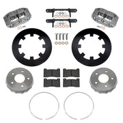 Wilwood front NDPR kit components for Polaris RZR Pro R/Turbo R, Type III anodized calipers and 11.25-inch plain-face rotors