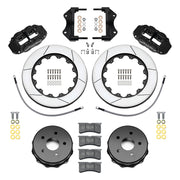 Wilwood rear Forged Narrow Superlite 4R kit components for Jeep Gladiator JT, black calipers and 13.5-inch gt slotted rotors