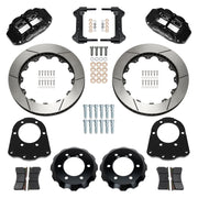 Wilwood front Forged Narrow Superlite 6R kit components for GM K-Series/Blazer/Jimmy 6-Lug 4x4, black calipers and 12.88-inch gt slotted rotors