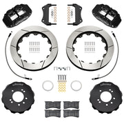 Wilwood black FNSL6R front brake kit for 1995–1998 Nissan Skyline R33, 12.88-inch slotted rotors and components laid out