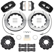 Wilwood black AERO6 front brake kit for 1999–2002 Nissan Skyline R34, 14.00-inch slotted rotors and components laid out