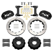 Wilwood black XRS6R front brake kit for 1963–1987 Chevrolet / GMC Trucks with Aluminum ProSpindles, 13.06-inch slotted rotors and components laid out