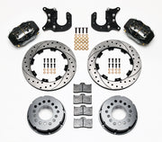 Wilwood Black Dynalite 12.19-inch SRP Drilled/Slotted Rear Brakes — Mopar 8-3/4 / Dana 60, 2.36-inch offset components