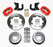 Wilwood 12.19-inch Plain Dynalite Rear Kit, Red — Mopar 8-3/4 / Dana 60, 2.36-inch offset components