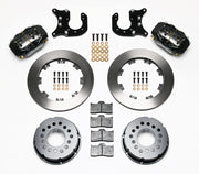 Wilwood Dynalite Rear Kit for Chevrolet 12-Bolt Special Fixed-Bearing Ends — Black, 12.19-inch Plain Rotors components