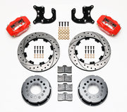Wilwood Chevrolet 12-Bolt Special Rear Disc Kit — Red Dynalite Calipers, 12.19-inch SRP Rotors components
