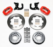 Wilwood Red Rear Dynalite Conversion for Chevrolet Special Fixed-Bearing Axles — 12.19-inch Plain Rotors components