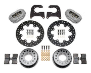 Wilwood Dynalite Rear Drag Kit for Chevrolet 12-bolt Special fixed-bearing axle — 11.44-inch Drilled, Anodized components