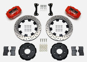 Wilwood Acura RSX / Honda Element / Civic Si Front Kit — Red Dynalite, 12.19-inch SRP Drilled/Slotted components