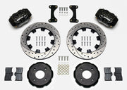 Wilwood Black Dynalite 12.19-inch SRP Drilled/Slotted Front Brakes — Mitsubishi Lancer, four-lug applications components