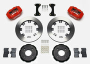 Wilwood 12.19-inch Plain Dynalite Front Kit, Red — Mitsubishi Lancer, four-lug applications components