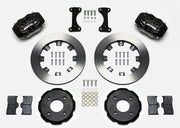 Wilwood Dynalite Front Kit for Mitsubishi Lancer, four-lug applications — 12.19-inch Plain, Black components