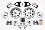 Wilwood 1971–1980 Ford Pinto / 1974–1978 Mustang II Front Hub Kit — Polished Dynalite, 12.19-inch SRP Drilled/Slotted components