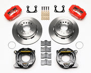Wilwood Red Rear Disc & Parking Conversion — 2.36-inch Old-Style Big Ford, Plain 12.19-inch Rotors components