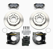 Wilwood Plain 12.19-inch Rear Parking Rotors with Polished Calipers — Chevrolet OE C-Clip Axle Kit components