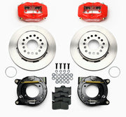 Wilwood Red Dynalite Rear Parking Kit for Original Chevrolet 12-Bolt Ends — Plain Rotors, 12.19-inch components