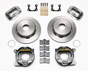 Wilwood Plain-Rotor Rear Kit for Currie Old Ford Ends — Polished Calipers, 12.19-inch, Blank-Pattern Parking Hats components