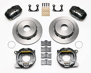 Wilwood Currie Old-Style Ford Rear Kit with Blank Wheel-Pattern Hats — Black, Plain 12.19-inch Parking Rotors components