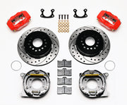 Wilwood Red Small Ford Rear Parking-Brake Kit — 2.66-inch Offset and 12.19-inch Drilled/Slotted Rotors components