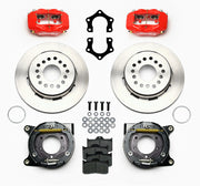 Wilwood Mopar/Dana Red Caliper Rear Parking Brakes — Snap-Ring Bearings, Plain 12.19-inch Rotors components
