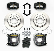 Wilwood Mopar/Dana Snap-Ring Rear Parking Kit — 12.19-inch Plain Rotors, Black Dynalite, 2.36-inch Offset components
