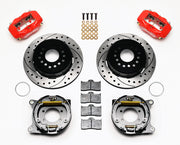 Wilwood Ford 8.8 Red Dynalite Parking-Brake Kit — Rear 12.19-inch Drilled/Slotted Rotors, Five-Lug Axles components