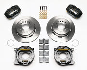Wilwood Ford 8.8 Five-Lug Rear Parking Kit — Black Dynalite, Plain 12.19-inch Rotors, 2.50-inch Offset components