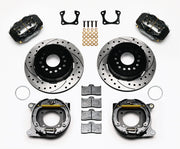 Wilwood 12.19-inch SRP Rear Kit for 1958–1964 Olds/Pontiac Ends — Black Calipers with Parking Brake components
